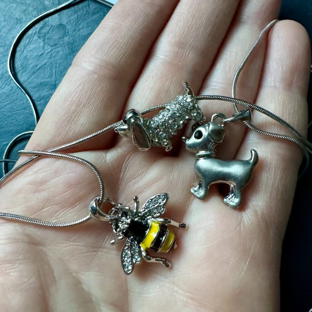 Bundle of 3 cute pendant necklaces.